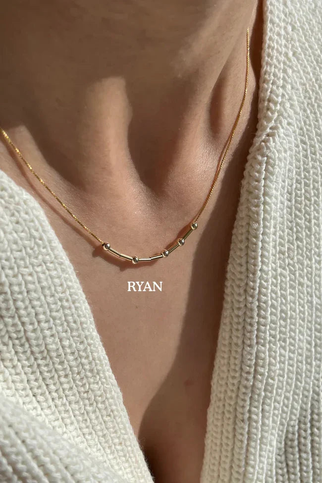 Morse Code Necklace detail view