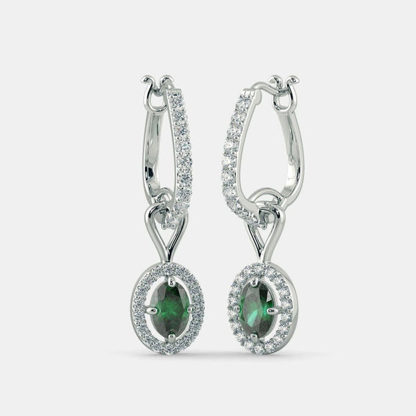 Emerald Bloom Earrings- 925 SILVER