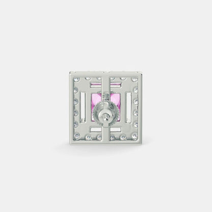 SERENA PINK SAPPHIRE STUDS - 925 SILVER