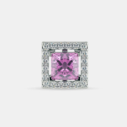 SERENA PINK SAPPHIRE STUDS - 925 SILVER