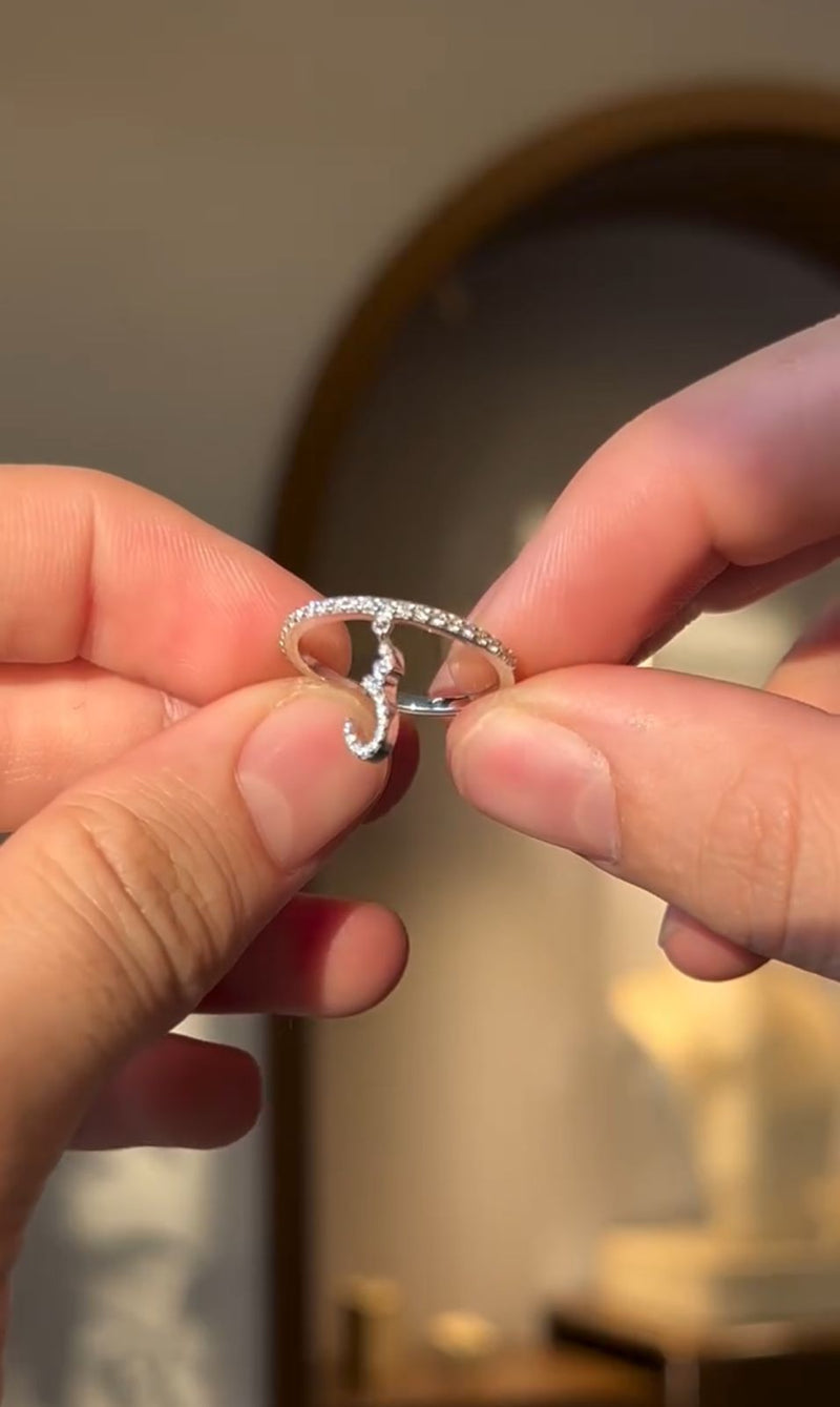 Gleam Initial Ring detail view