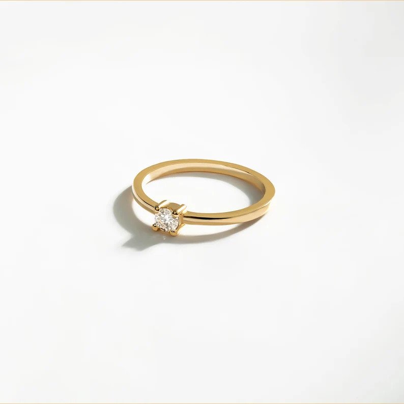 Solitaire Diamond Ring detail view