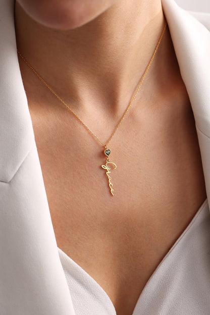 Forever Name & Birthstone Necklace