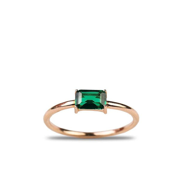 MINIMALIST EMERALD RING