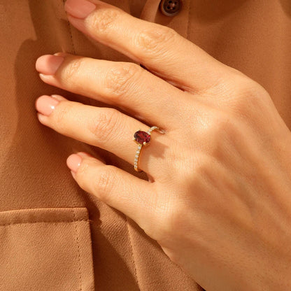 Exclusive Garnet Ring | 925 SILVER