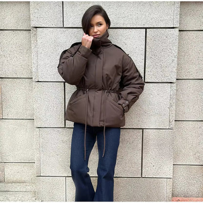 Mary Oversized Drawstring Waist Puffer Jacket