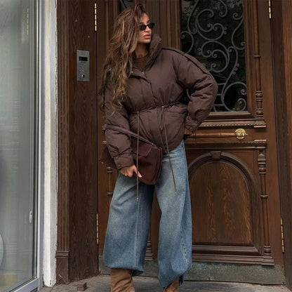 Mary Oversized Drawstring Waist Puffer Jacket