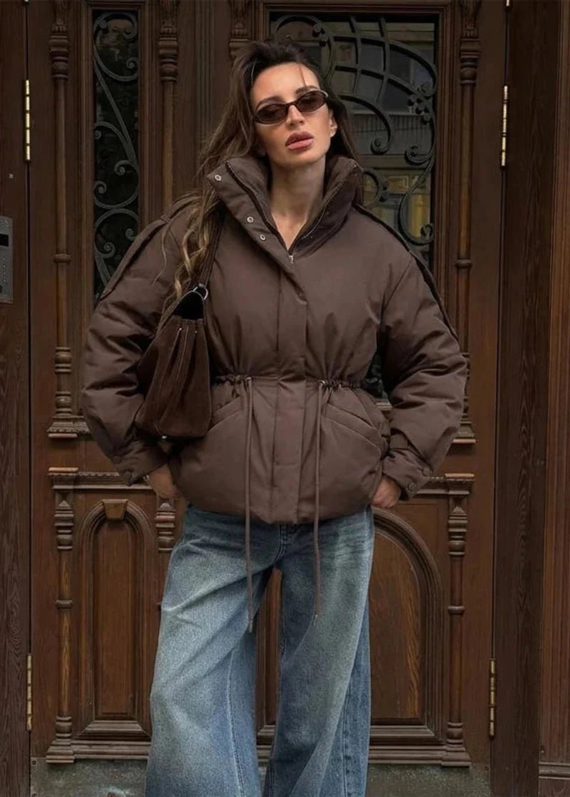 Mary Oversized Drawstring Waist Puffer Jacket