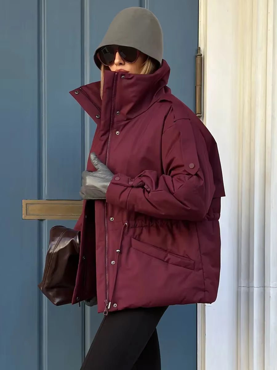 Mary Oversized Drawstring Waist Puffer Jacket