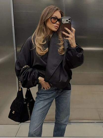 Carmen Oversized Bomber Jacket