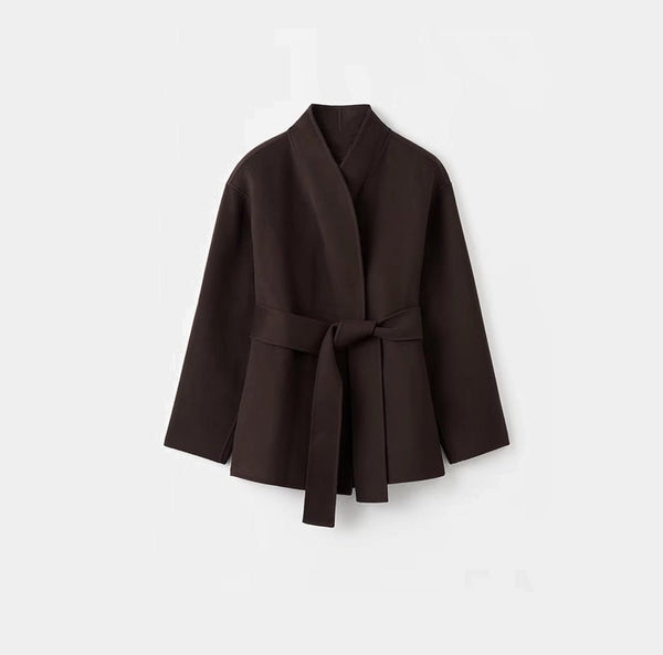Monica Belted Oversized Wrap Coat